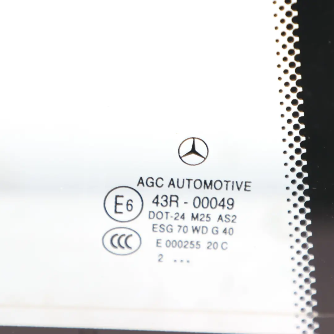 Mercedes W204 Cristal Ventana Puerta Trasera Derecha Lado Verde AS2 - SKU A2047300455 - Número de pieza A2047300455