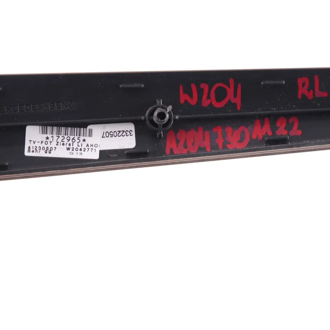 Mercedes W204 Door Strip Trim Cover Moulding Rear Left N/S Wood - SKU A2047301122 - Part number A2047301122