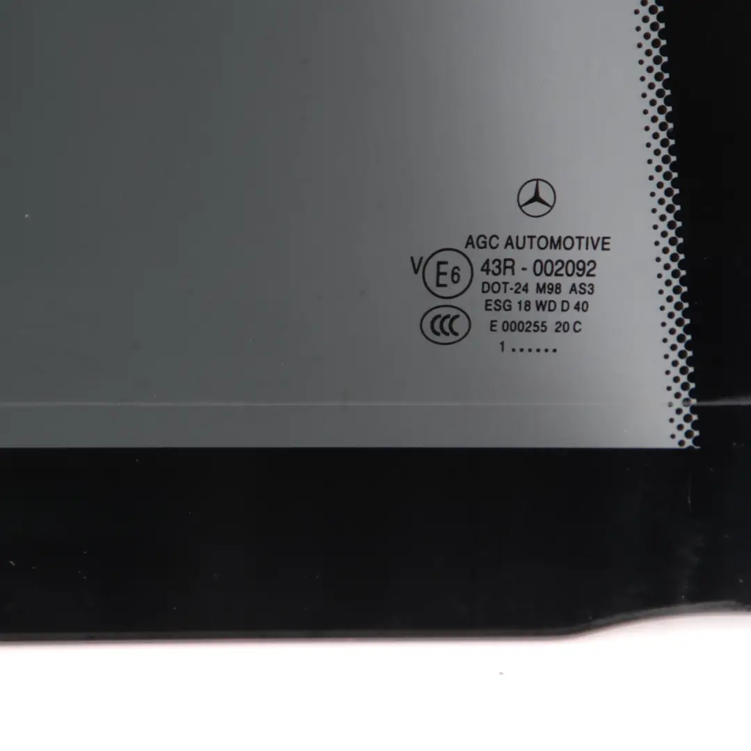 Window Glass Mercedes S204 Wagon Rear Right O/S Door Side Tinted Black AS3 to with Part number A2047301855 Window Glass Mercedes S204 Wagon Rear Right O/S Door Side Tinted Black AS3 - SKU A2047301855 - Part number A2047301855