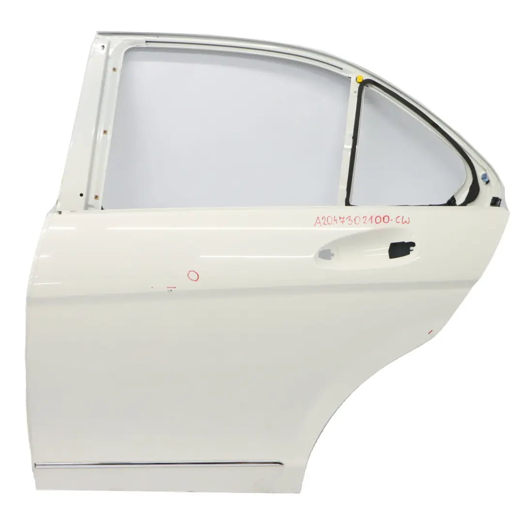 Mercedes W204 Porta posteriore sinistra Rivestimento Bianco Calcite - 650 - SKU A2047302100-CW - Numero di parte A2047302100