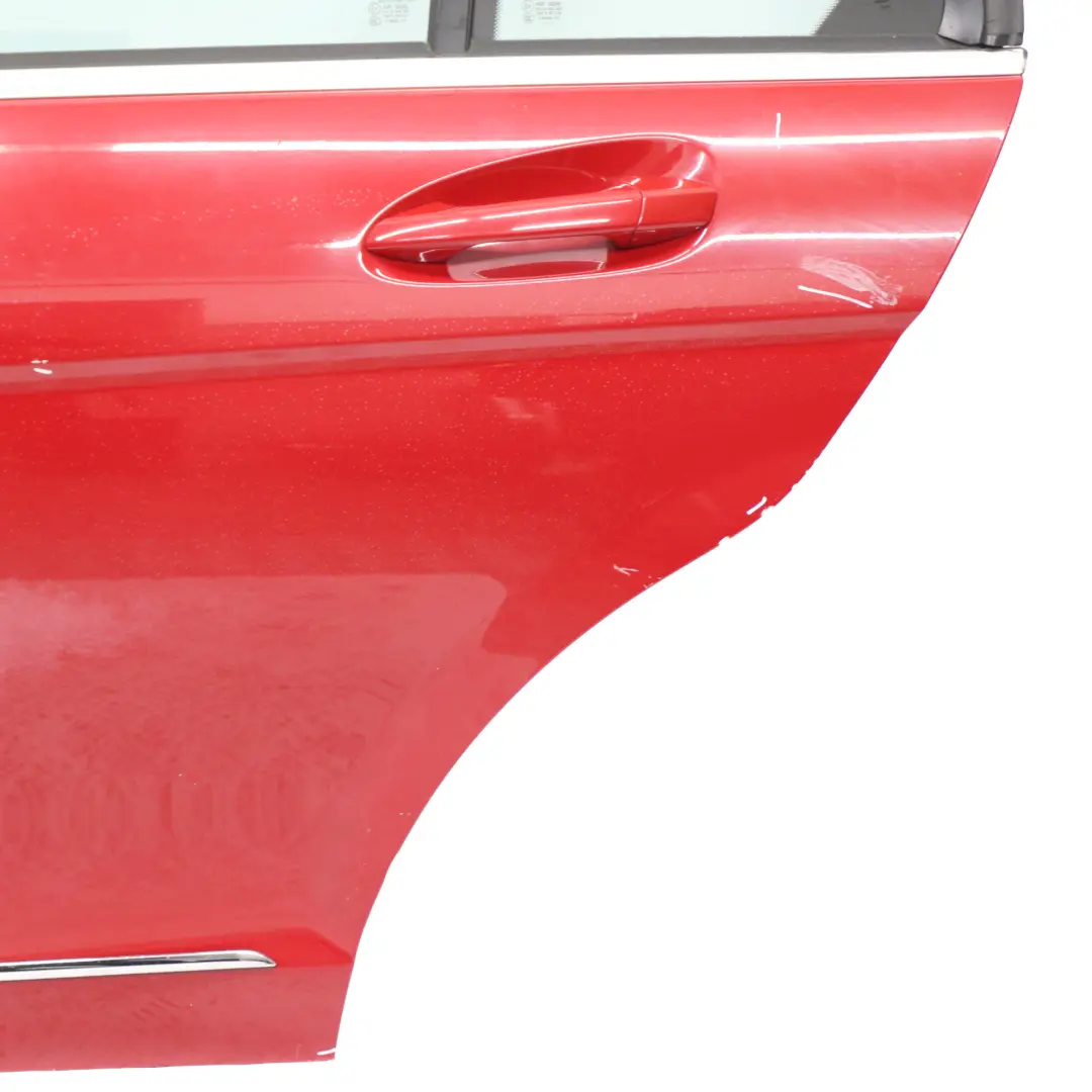 Door Rear Left N/S Covering Fire Opal Red - 590 to Mercedes W204 with Part number A2047302100 Mercedes W204 Door Rear Left N/S Covering Fire Opal Red - 590 - SKU A2047302100-FUP - Part number A2047302100