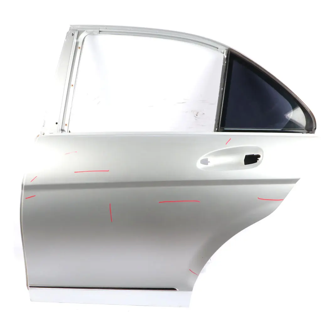 Door Rear Left N/S C-Class Saloon Iridium Silver Metallic - 775 to Mercedes W204 with Part number A2047302100 Mercedes W204 Door Rear Left N/S C-Class Saloon Iridium Silver Metallic - 775 - SKU A2047302100-IRS - Part number A2047302100