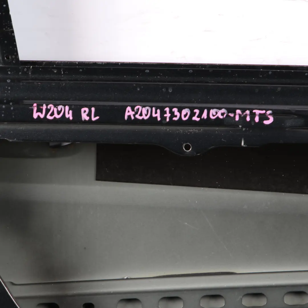 Door Rear Left N/S Covering Magnetite Black Metallic - 183 to Mercedes W204 with Part number A2047302100 Mercedes W204 Door Rear Left N/S Covering Magnetite Black Metallic - 183 - SKU A2047302100-MTS - Part number A2047302100