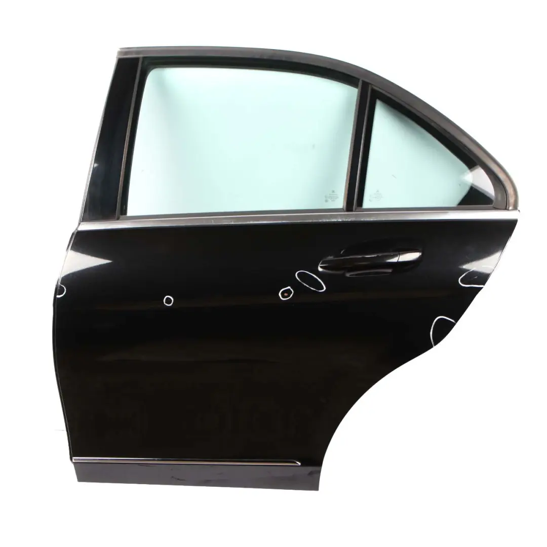 Door Rear Left N/S Obsidian Black - 197 to Mercedes W204 Saloon with Part number A2047302200 Mercedes W204 Saloon Door Rear Left N/S Obsidian Black - 197 - SKU A2047302100-OB - Part number A2047302200