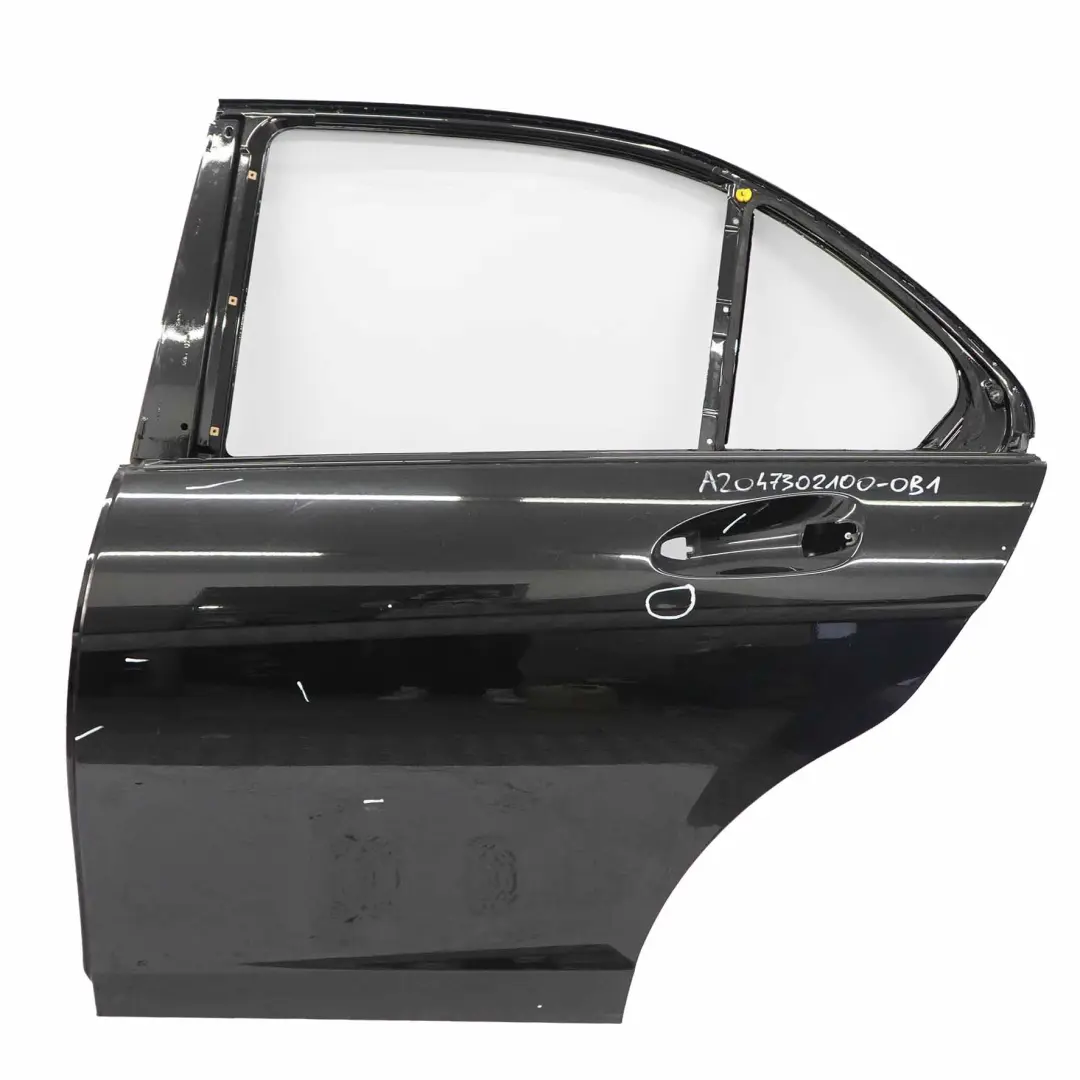 Mercedes W204 Tür Hinten Links Obsidian Schwarz Metallic - 197 - SKU A2047302100-OB1 - Teilenummer A2047302100