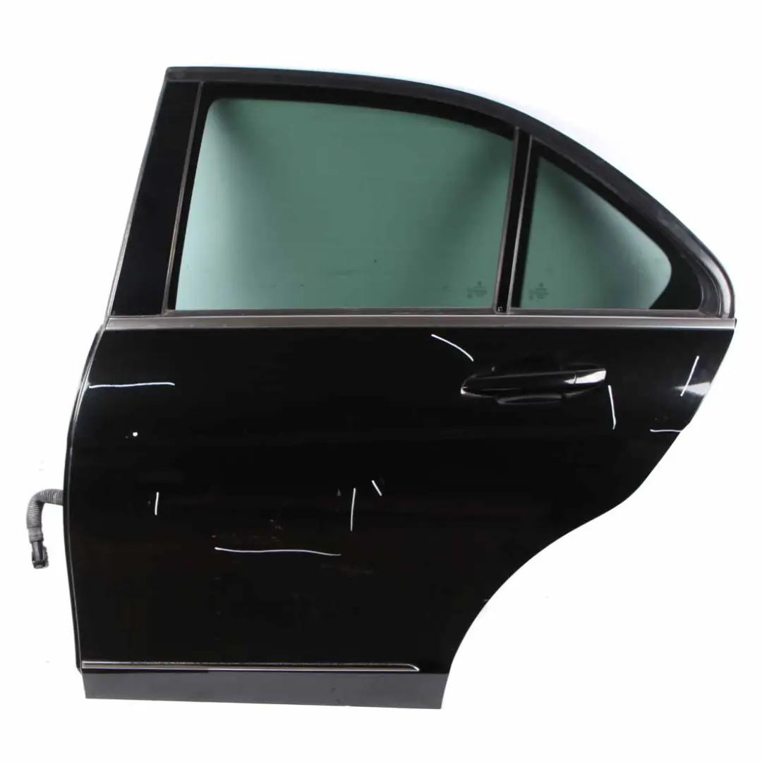 Door Rear Left N/S Covering Obsidian Black Metallic - 197 to Mercedes W204 with Part number A2047302100 Mercedes W204 Door Rear Left N/S Covering Obsidian Black Metallic - 197 - SKU A2047302100-OB3 - Part number A2047302100