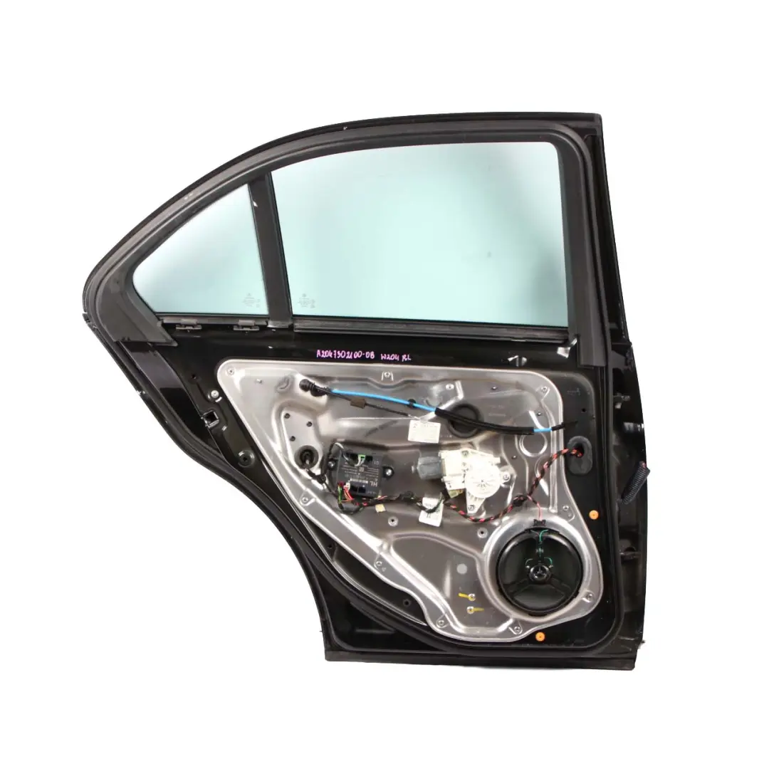 Door Rear Left N/S Obsidian Black - 197 to Mercedes W204 Saloon with Part number A2047302200 Mercedes W204 Saloon Door Rear Left N/S Obsidian Black - 197 - SKU A2047302100-OB - Part number A2047302200