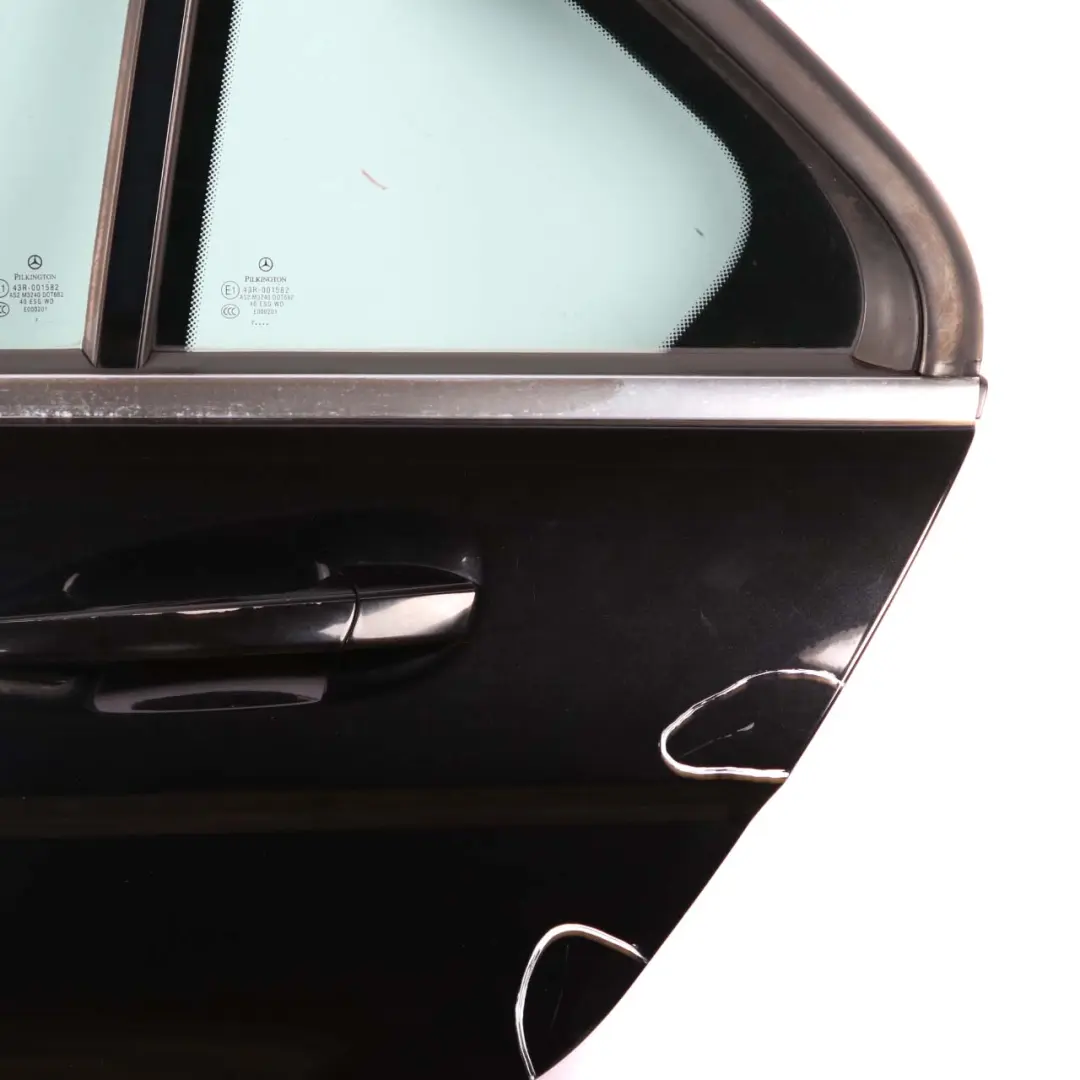 Mercedes W204 Saloon Door Rear Left N/S Obsidian Black - 197 - SKU A2047302100-OB - Part number A2047302200
