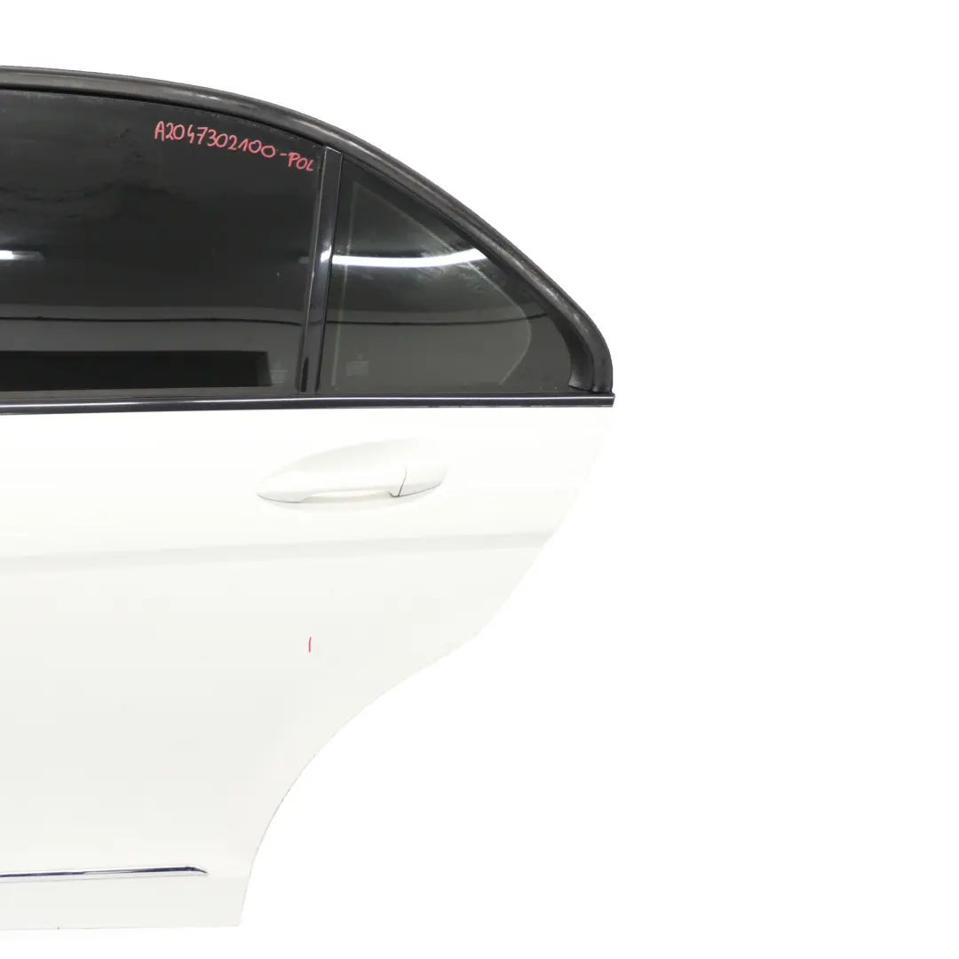 Door Rear Left N/S C-Class Polar White - 149 to Mercedes W204 with Part number A2047302100 Mercedes W204 Door Rear Left N/S C-Class Polar White - 149 - SKU A2047302100-POL - Part number A2047302100