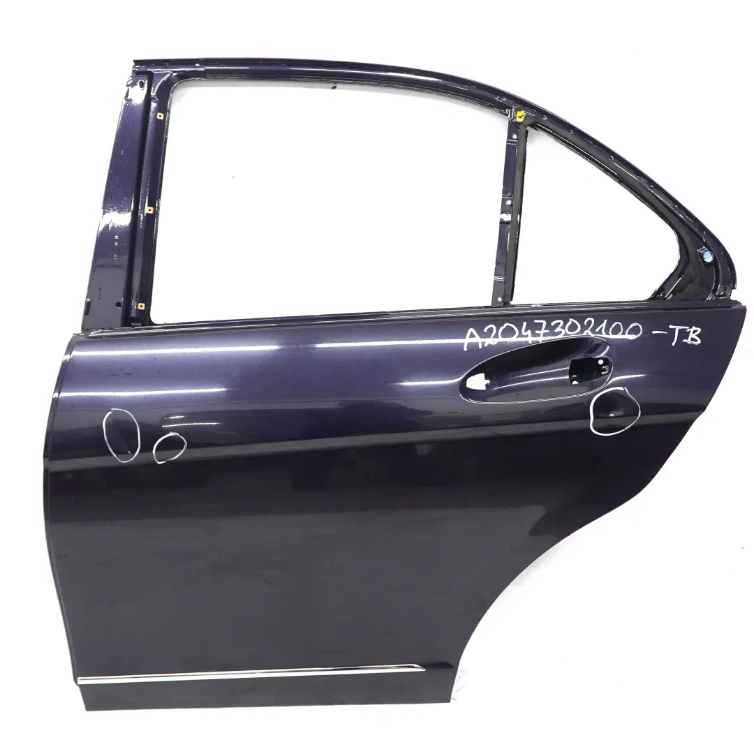 Mercedes W204 Saloon Door Rear Left N/S Tanzanite Blue Metallic - 359 - SKU A2047302100-TB - Part number A2047302100