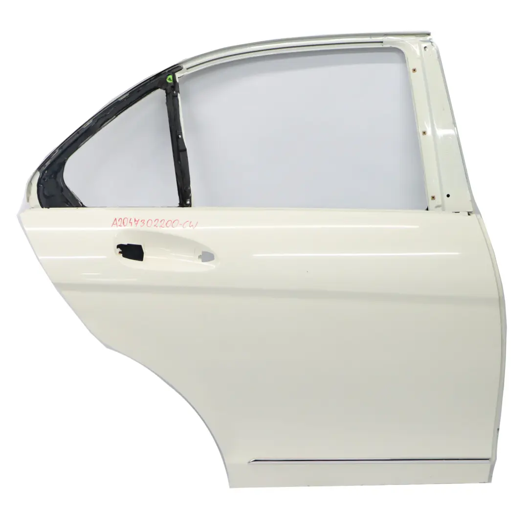 Door Rear Right O/S Covering Calcite White - 650 to Mercedes W204 with Part number A2047302200 Mercedes W204 Door Rear Right O/S Covering Calcite White - 650 - SKU A2047302200-CW - Part number A2047302200