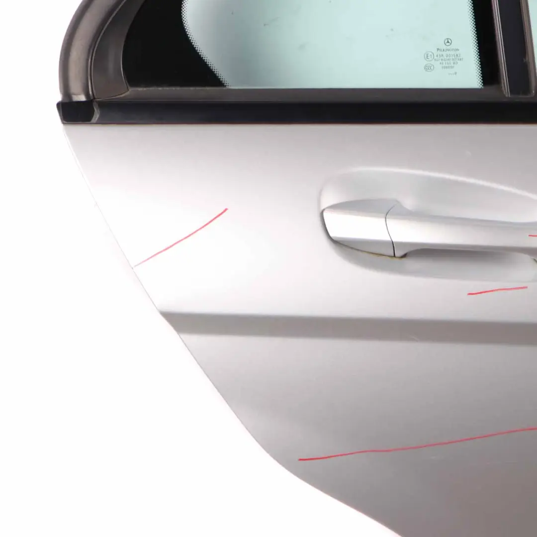 Door Rear Right O/S Covering Iridium Silver Metallic - 775 to Mercedes W204 with Part number A2047302200 Mercedes W204 Door Rear Right O/S Covering Iridium Silver Metallic - 775 - SKU A2047302200-IRS - Part number A2047302200