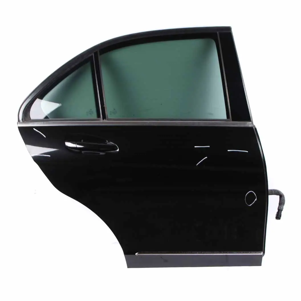 Door Rear Right O/S Covering Obsidian Black Metallic - 197 to Mercedes W204 with Part number A2047302200 Mercedes W204 Door Rear Right O/S Covering Obsidian Black Metallic - 197 - SKU A2047302200-OB2 - Part number A2047302200