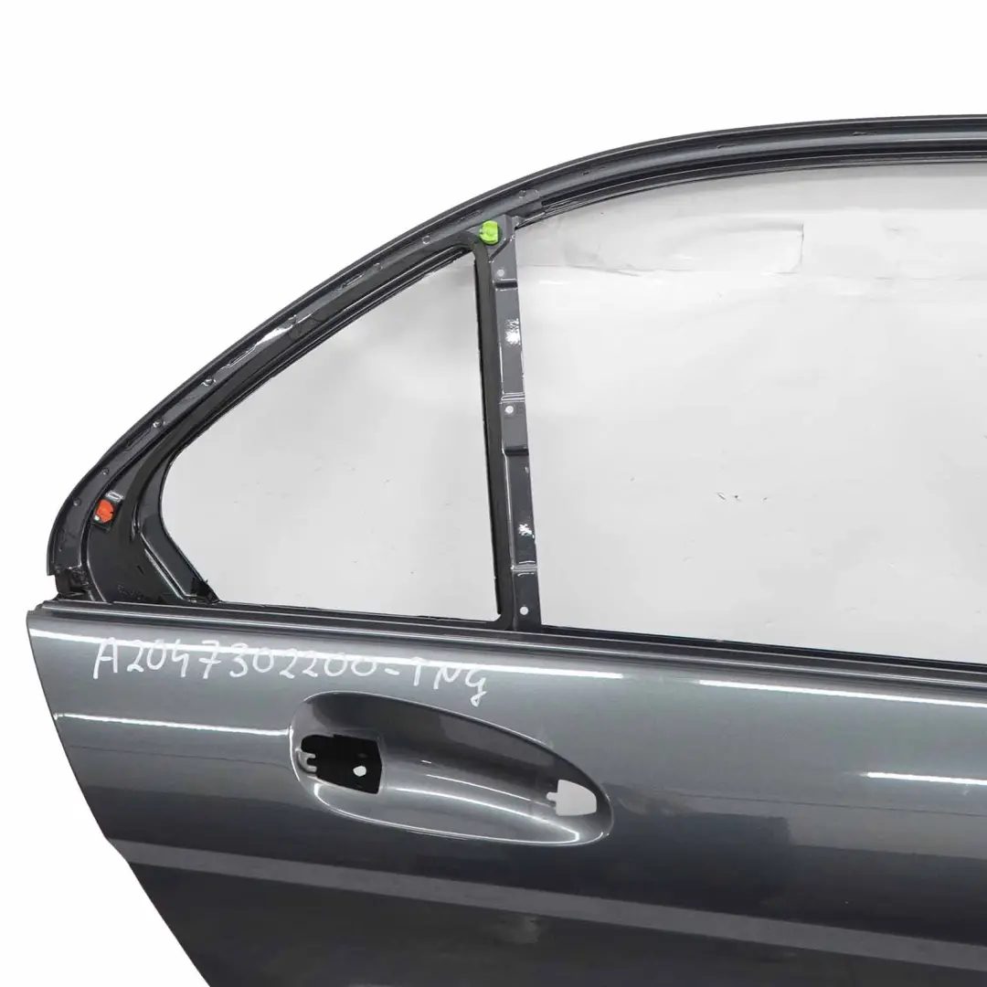 Mercedes W204 Door Rear Right O/S Covering Tenorite Grey Metallic - 755 - SKU A2047302200-TNG - Part number A2047302200