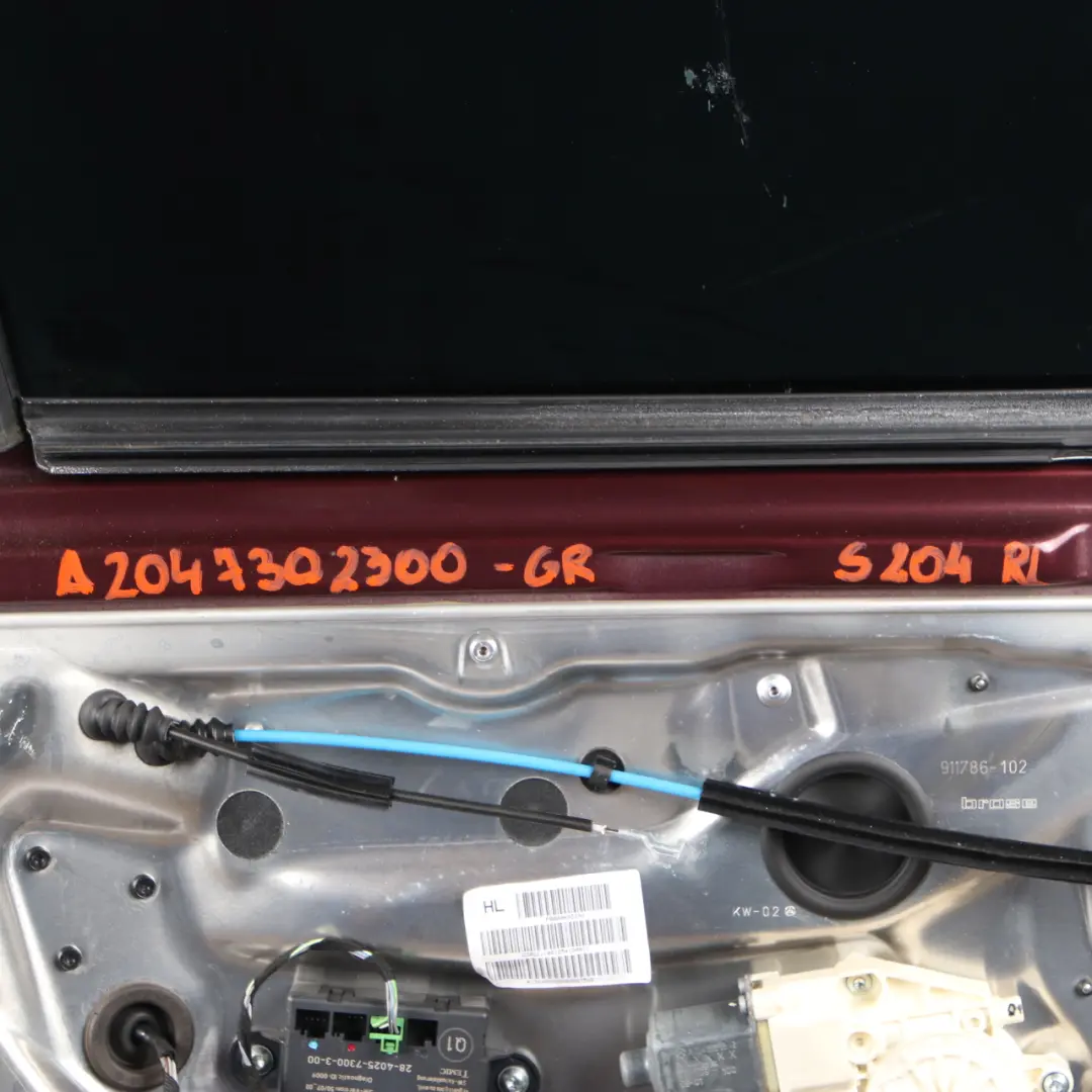 Mercedes S204 Estate Door Rear Left N/S Covering Carneol Red Metallic - 544 - SKU A2047302300-CR - Part number A2047302300