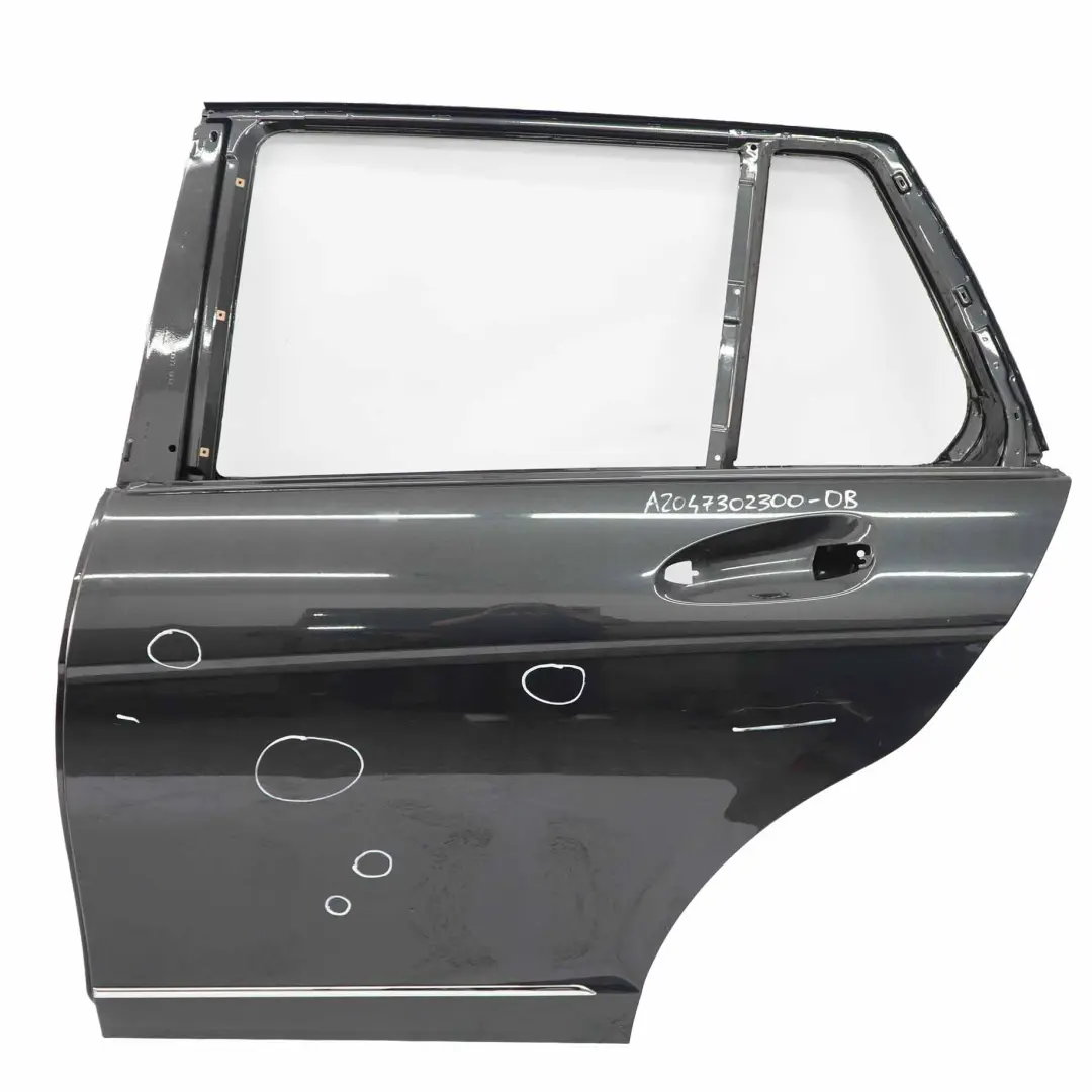 Mercedes S204 Estate Door Rear Left N/S Covering Obsidian Black Metallic - 197 - SKU A2047302300-OB - Part number A2047302300