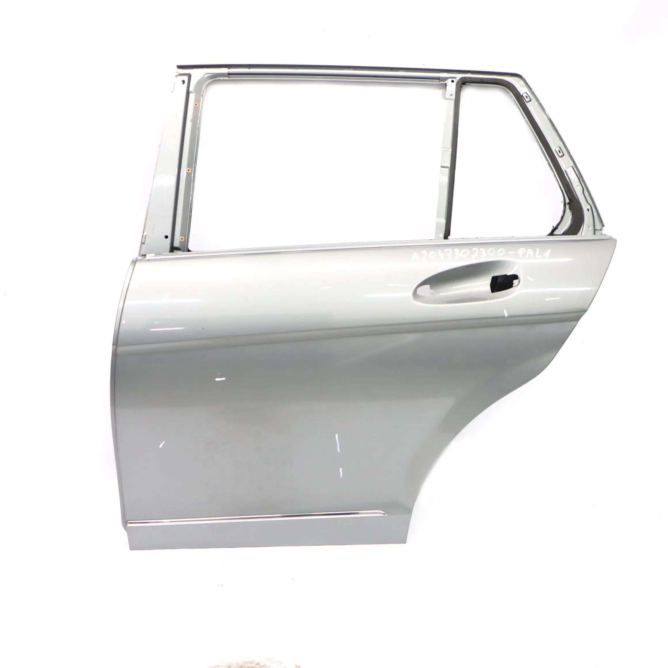 Mercedes S204 Door Rear Left N/S Covering Palladium Silver Metallic - 792