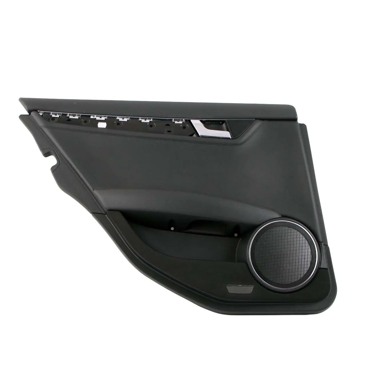 Mercedes W204 Pannello rivestimento scheda porta posteriore sinistra pelle nera