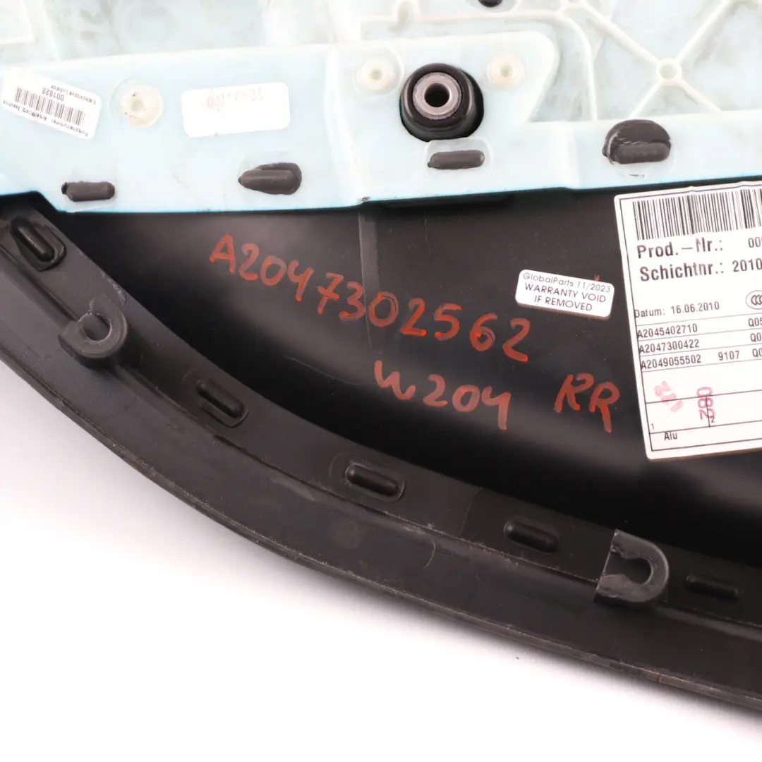  Door Card Mercedes W204 Rear Right O/S Door Lining Trim Panel Leather Black - SKU A2047302562 - Part number A2047302562