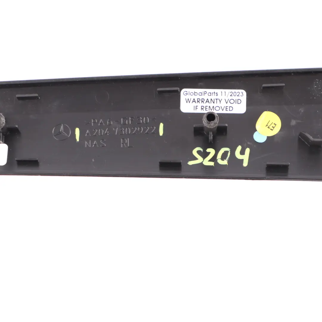 Mercedes W204 Striscia Porta Posteriore Sinistra Decor Alluminio - SKU A2047302922 - Numero di parte A2047302922