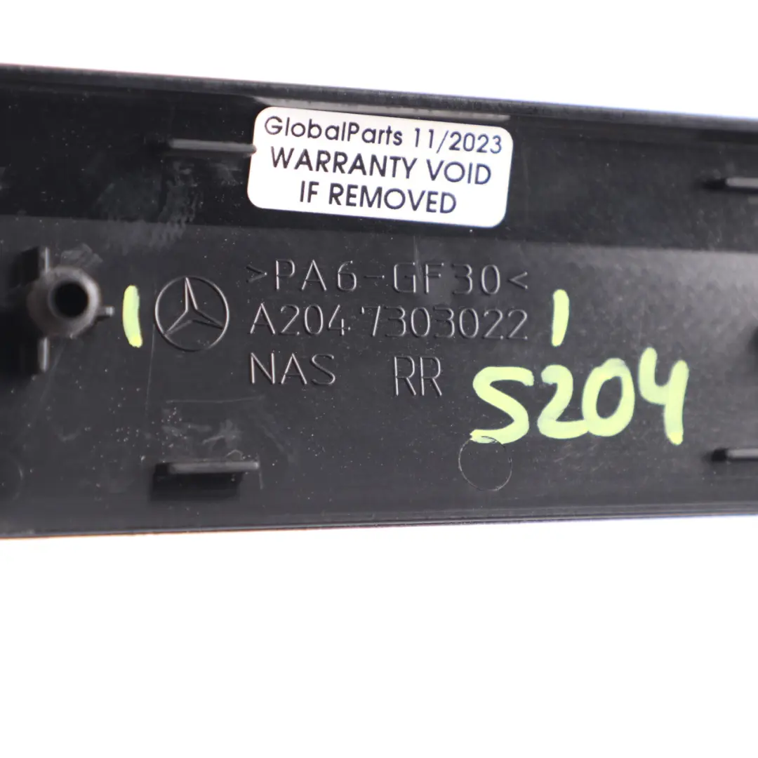 Door Strip Rear Right O/S Interior Decor Trim Aluminum to Mercedes W204 with Part number A2047303022 Mercedes W204 Door Strip Rear Right O/S Interior Decor Trim Aluminum - SKU A2047303022 - Part number A2047303022