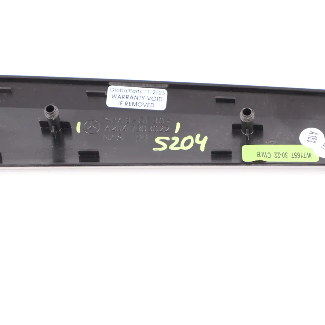Door Strip Rear Right O/S Interior Decor Trim Aluminum to Mercedes W204 with Part number A2047303022 Mercedes W204 Door Strip Rear Right O/S Interior Decor Trim Aluminum - SKU A2047303022 - Part number A2047303022
