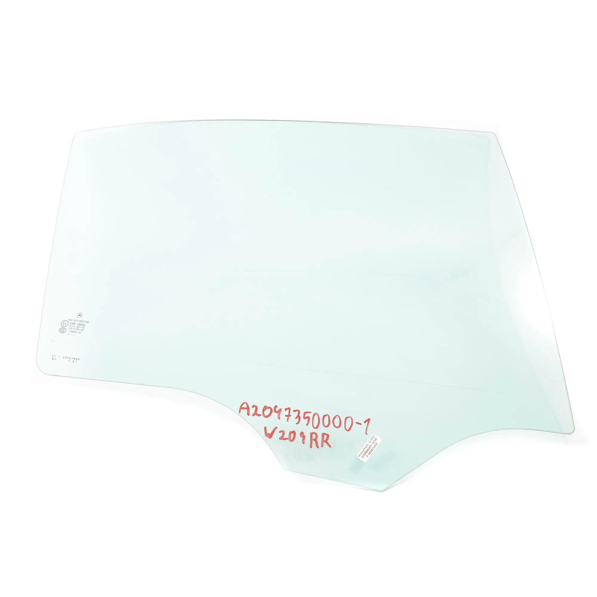 Mercedes-Benz C-Class W204 Saloon Rear Right O/S Window Glass Green AS2