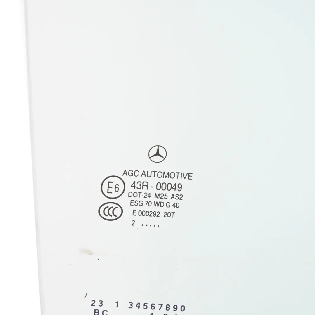 Mercedes W204 Berlina Cristal Trasero Derecho Verde AS2 - SKU A2047350000-1 - Número de pieza A2047350000