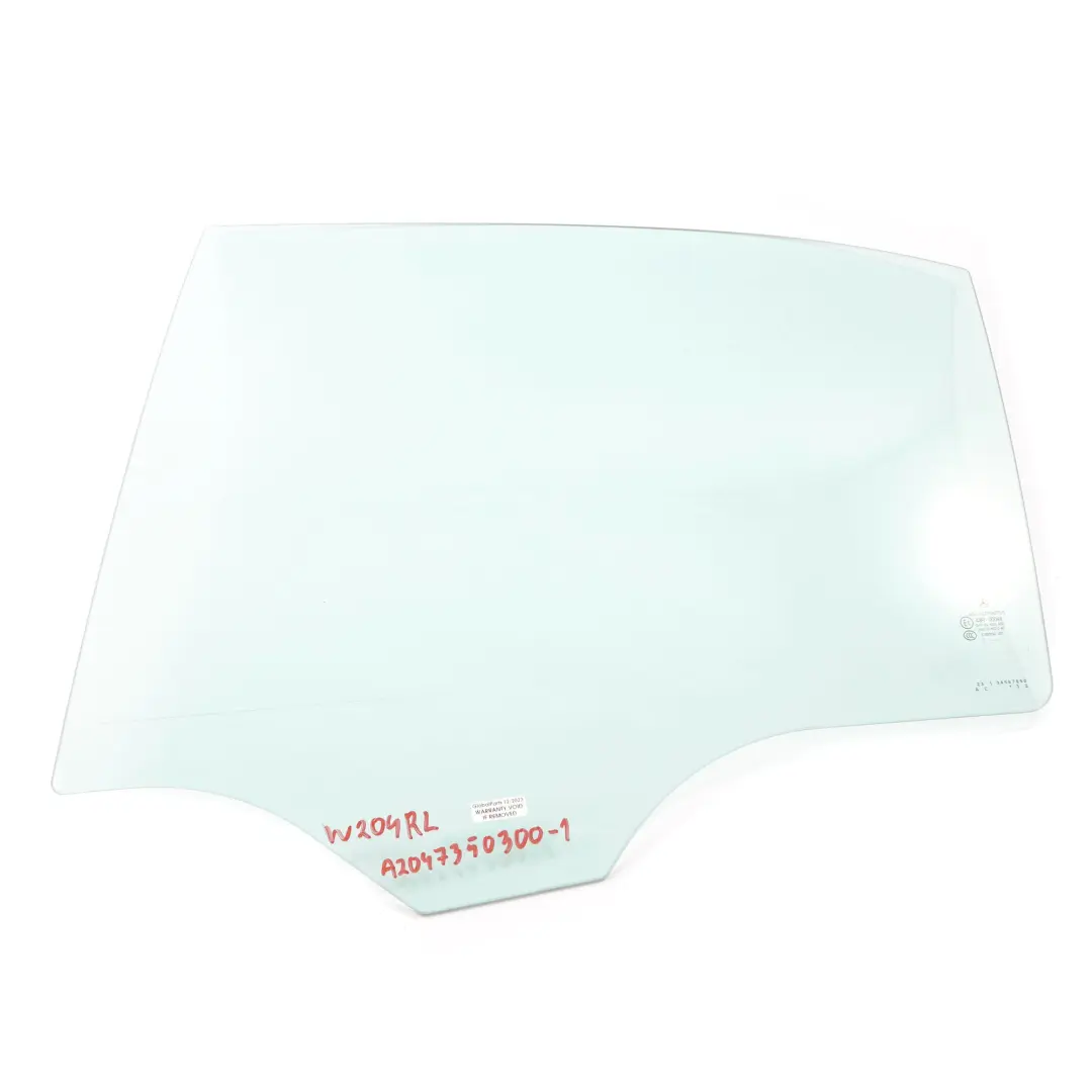 Mercedes W204 Saloon Rear Left N/S Window Glass Green AS2 - SKU A2047350300-1 - Part number A2047350300