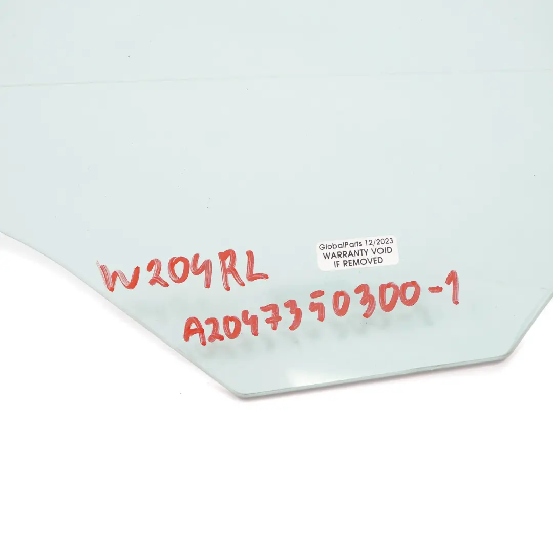 Mercedes W204 Saloon Rear Left N/S Window Glass Green AS2 - SKU A2047350300-1 - Part number A2047350300