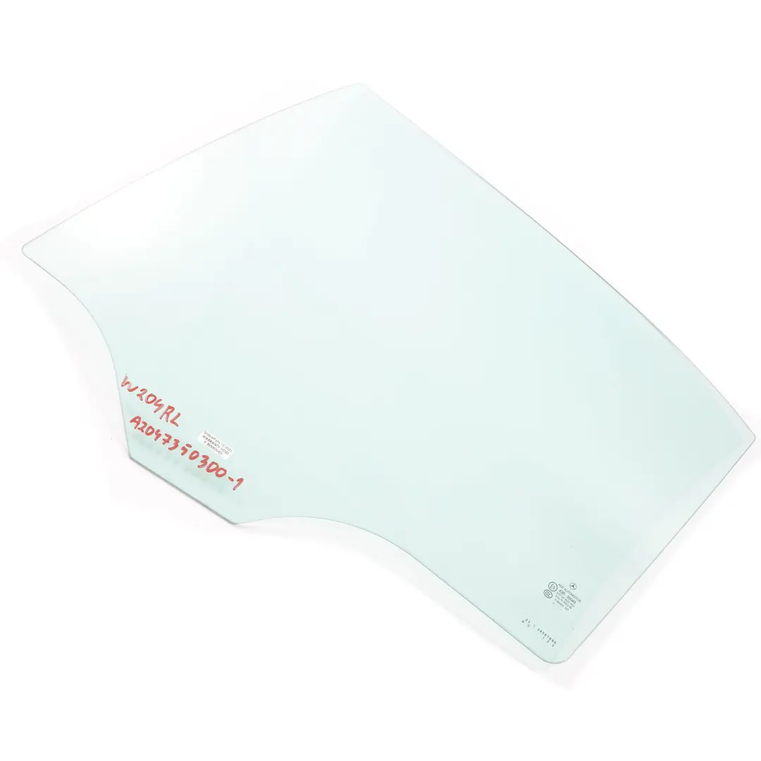 Left N/S Window Glass Green AS2 to Mercedes W204 Saloon Rear with Part number A2047350300 Mercedes W204 Saloon Rear Left N/S Window Glass Green AS2 - SKU A2047350300-1 - Part number A2047350300