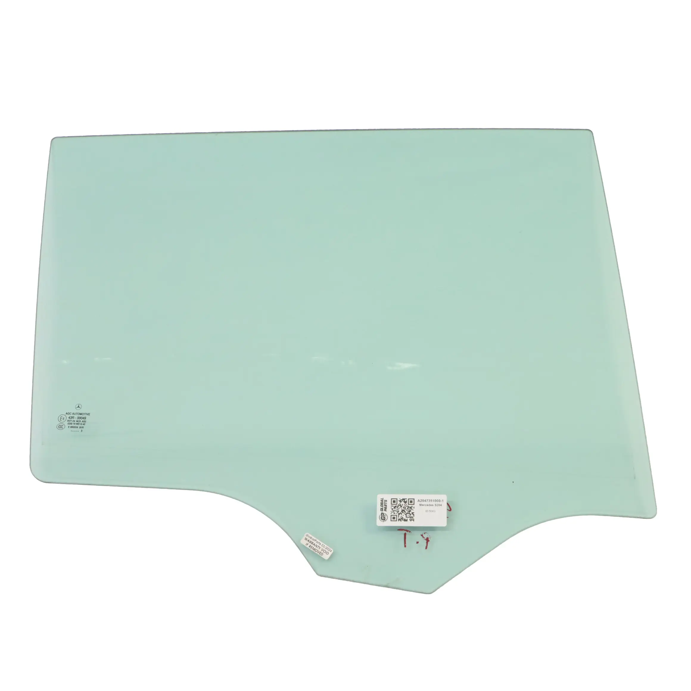 Mercedes S204 Estate Vetro Porta Posteriore Destra Verde AS2 A2047351000