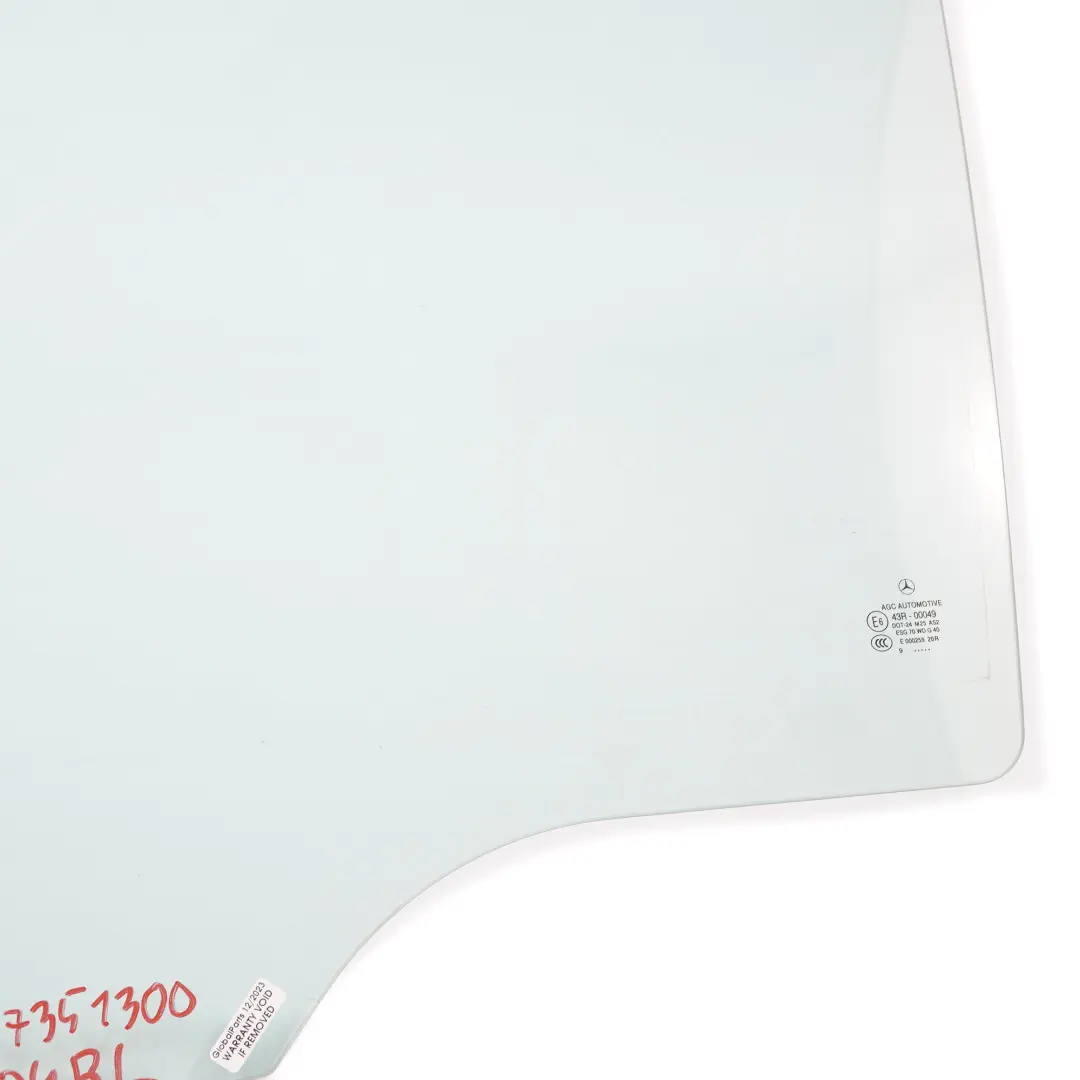 Mercedes S204 Wagon Glass Window Rear Door Left N/S Glazing AS2 - SKU A2047351300 - Part number A2047351300