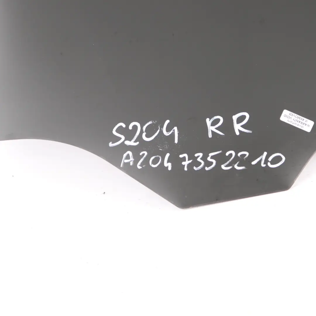 Window Glass Wagon Right O/S Door Side Tinted AS3 to Mercedes S204 Rear with Part number A2047352210 Mercedes S204 Rear Window Glass Wagon Right O/S Door Side Tinted AS3 - SKU A2047352210 - Part number A2047352210