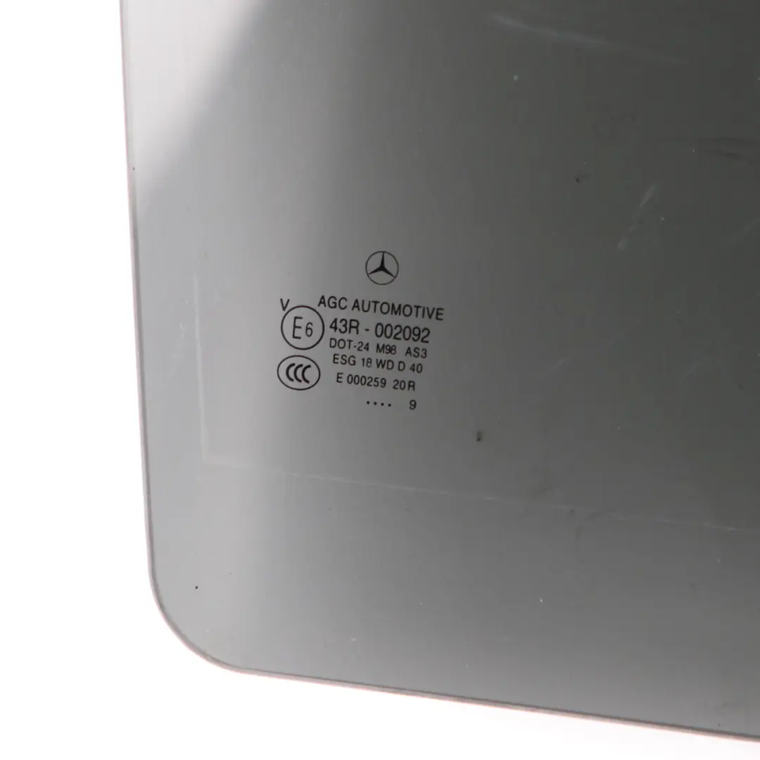 Window Glass Wagon Right O/S Door Side Tinted AS3 to Mercedes S204 Rear with Part number A2047352210 Mercedes S204 Rear Window Glass Wagon Right O/S Door Side Tinted AS3 - SKU A2047352210 - Part number A2047352210