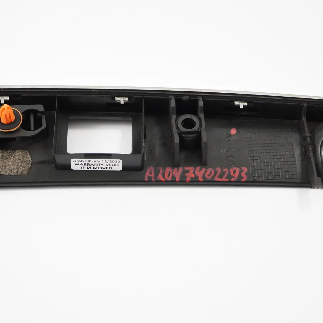 Tailgate Handle Mercedes W204 Saloon Boot Lid Mount Handle Bracket Strip Chrome - SKU A2047400993 - Part number A2047400993
