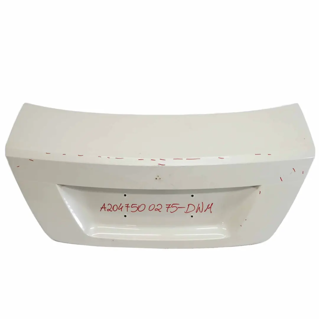 Boot Trunk Lid Tailgate C-Class Coupe Diamond White Metallic 799 to Mercedes C204 with Part number A2047500275 Mercedes C204 Boot Trunk Lid Tailgate C-Class Coupe Diamond White Metallic 799 - SKU A2047500275-DWM - Part number A2047500275
