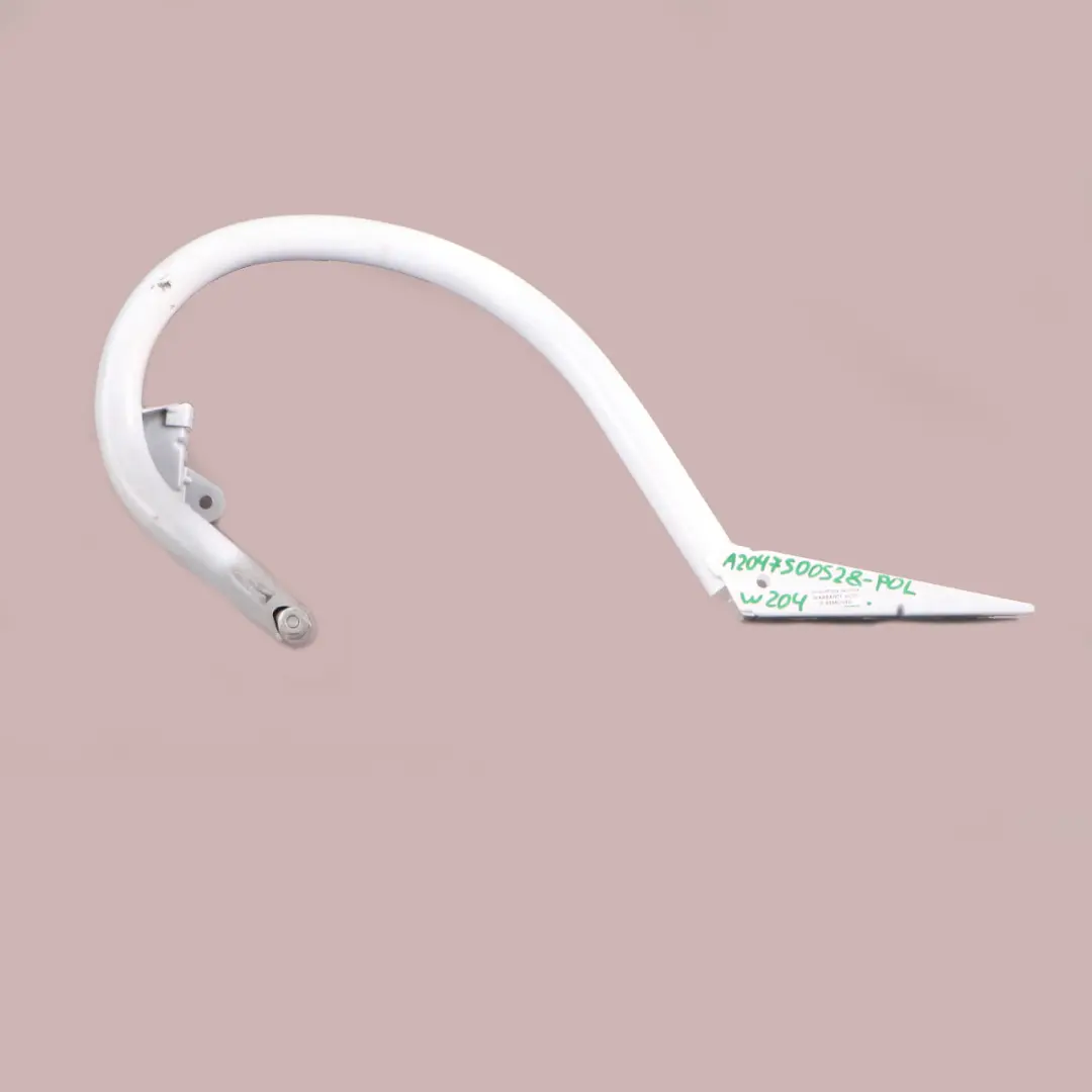 Trunk Tailgate Left N/S Hinge Polar White - 149 to Mercedes W204 with Part number A2047500528 Mercedes W204 Trunk Tailgate Left N/S Hinge Polar White - 149 - SKU A2047500528-POL - Part number A2047500528