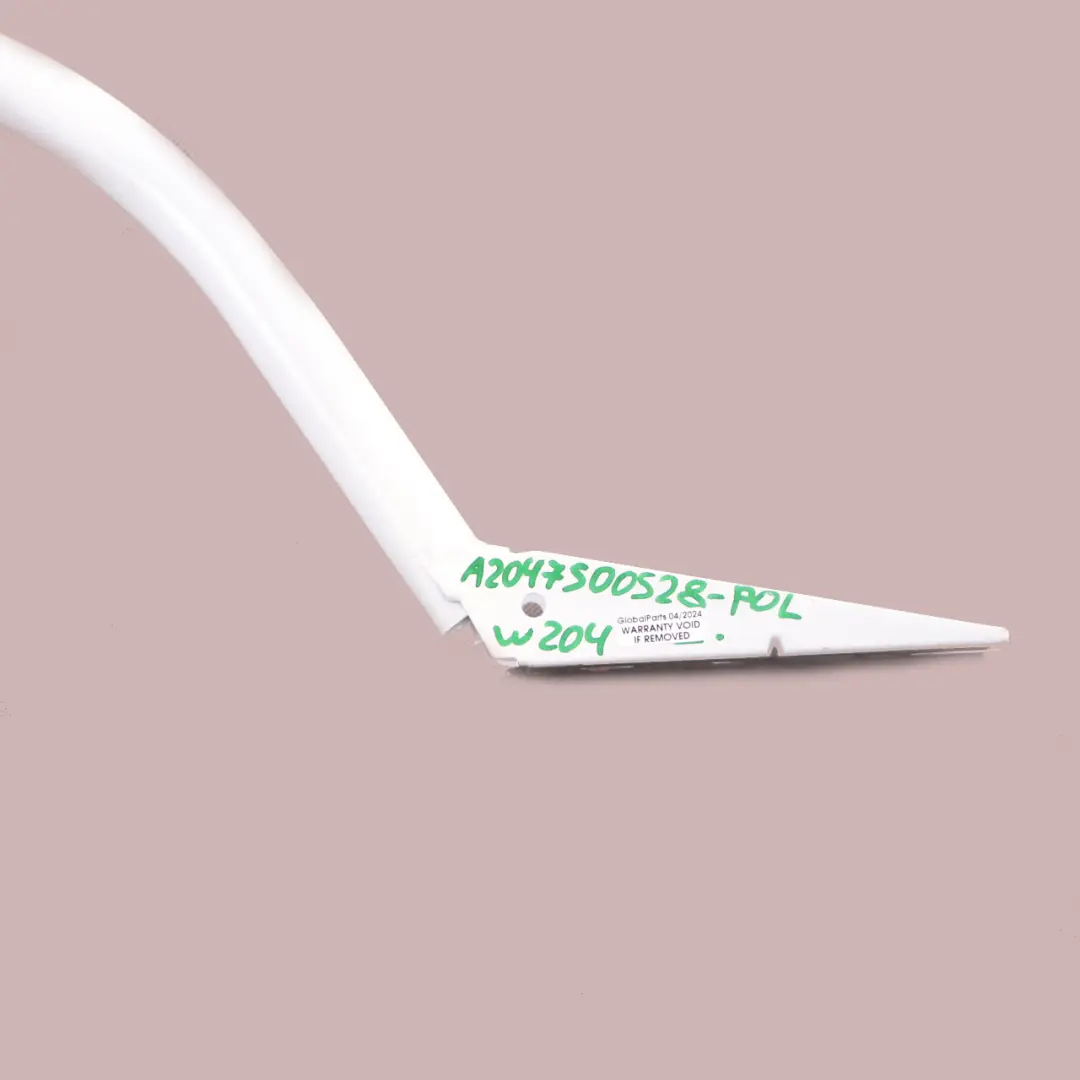 Trunk Tailgate Left N/S Hinge Polar White - 149 to Mercedes W204 with Part number A2047500528 Mercedes W204 Trunk Tailgate Left N/S Hinge Polar White - 149 - SKU A2047500528-POL - Part number A2047500528