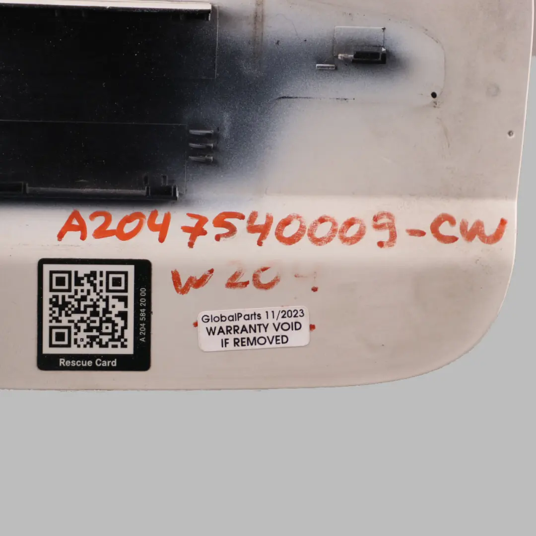 Mercedes W204 Fuel Filler Fill Flap Tank Cap Cover Calcite White 650 - SKU A2047540009-CW - Part number A2047540009