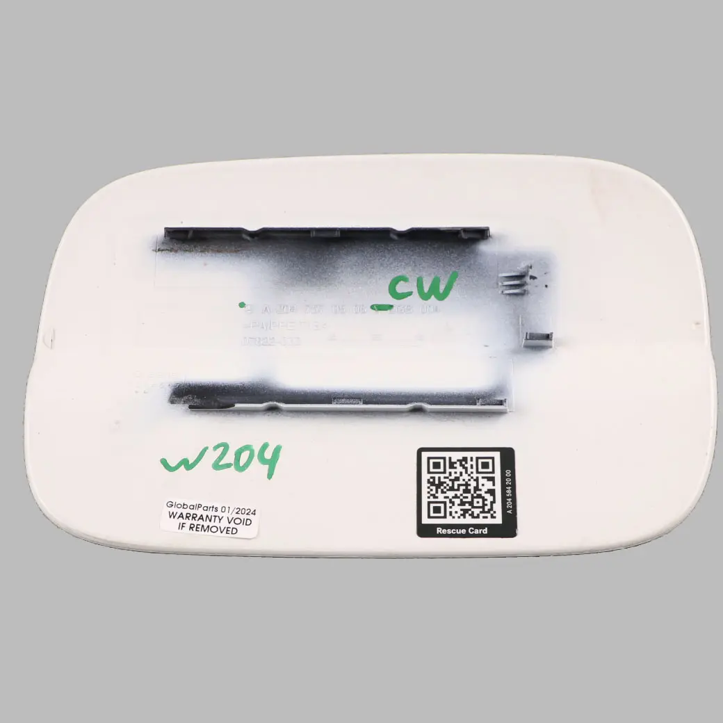 Filler Flap Cover Cap Calcite White - 650 to Mercedes W204 Coupe Fuel with Part number A2047570506 Mercedes W204 Coupe Fuel Filler Flap Cover Cap Calcite White - 650 - SKU A2047570506-CW - Part number A2047570506