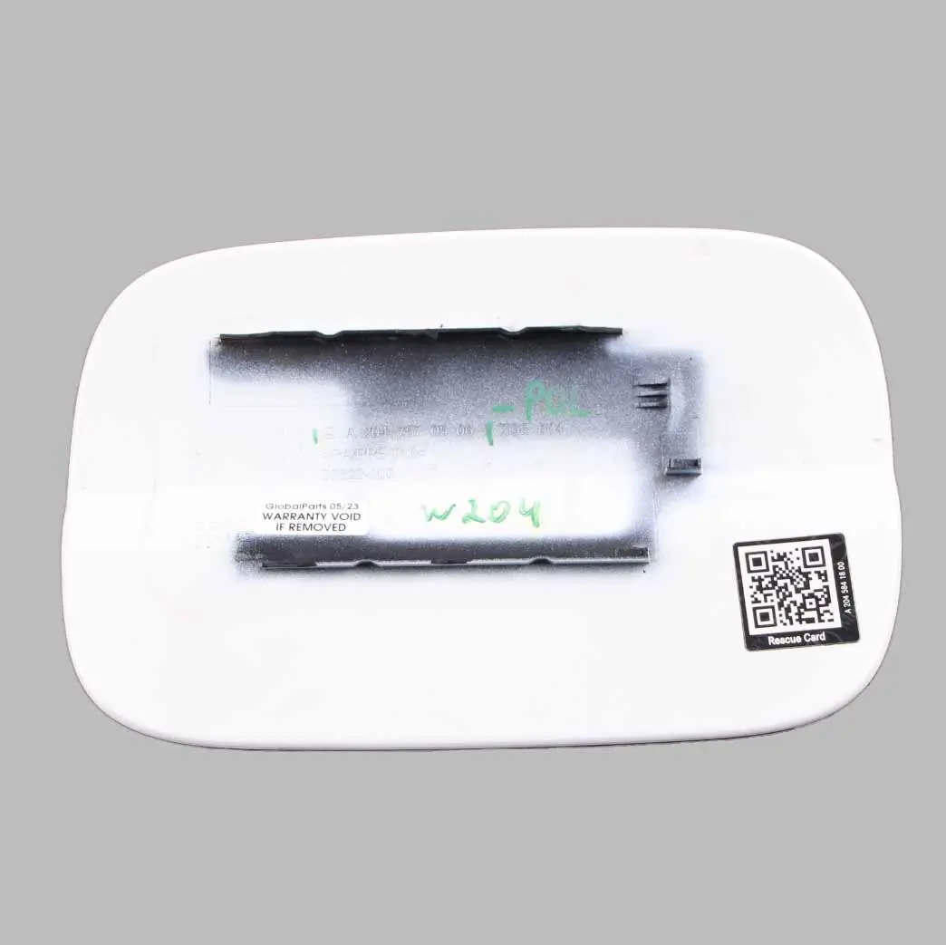 Fill Flap Fuel Filler Cover Cap Polar White 149 to Mercedes W204 Coupe with Part number A2047570506 Mercedes W204 Coupe Fill Flap Fuel Filler Cover Cap Polar White 149 - SKU A2047570506-POL - Part number A2047570506