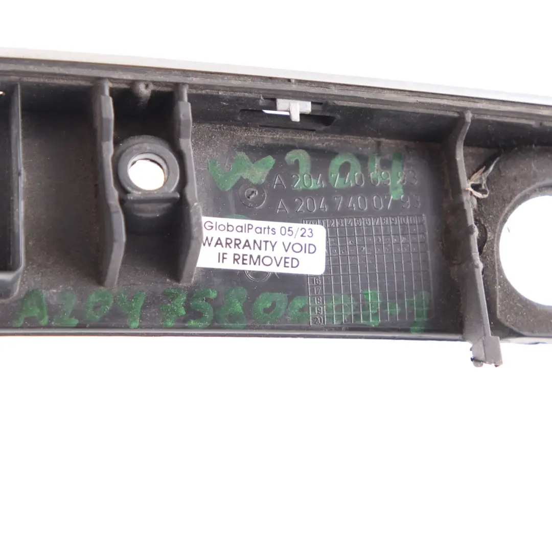 Mercedes-Benz C-Class W204 Saloon Coupe Boot Tailgate Handle Chrome Cover to with Part number A2047580002 Mercedes-Benz C-Class W204 Saloon Coupe Boot Tailgate Handle Chrome Cover - SKU A2047580002-1 - Part number A2047580002