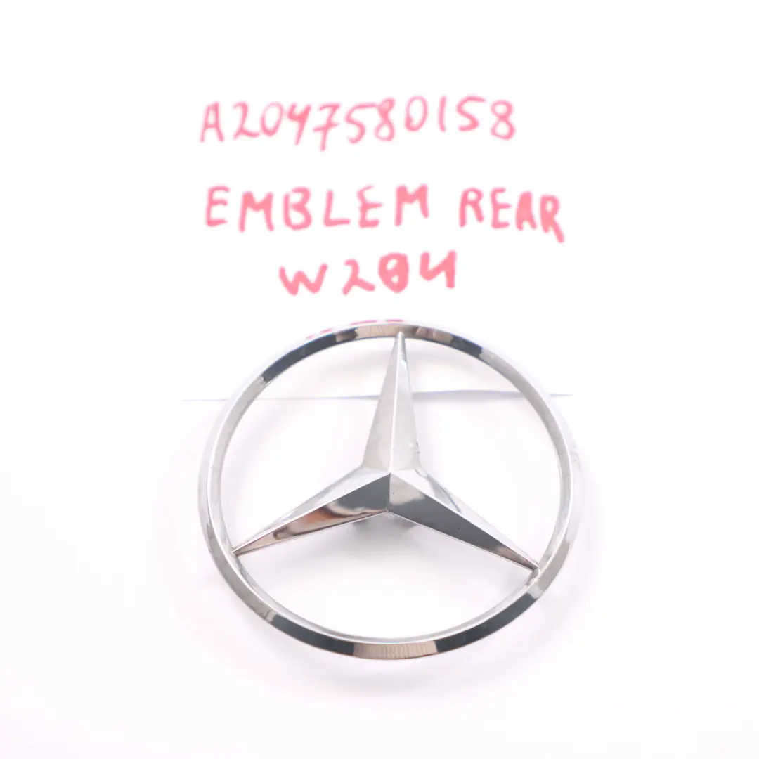Kofferraum Emblem Heckklappe Stern Logo für Mercedes W204 Kombi mit Teilenummer A2047580158 Mercedes W204 Kombi Kofferraum Emblem Heckklappe Stern Logo - SKU A2047580158 - Teilenummer A2047580158