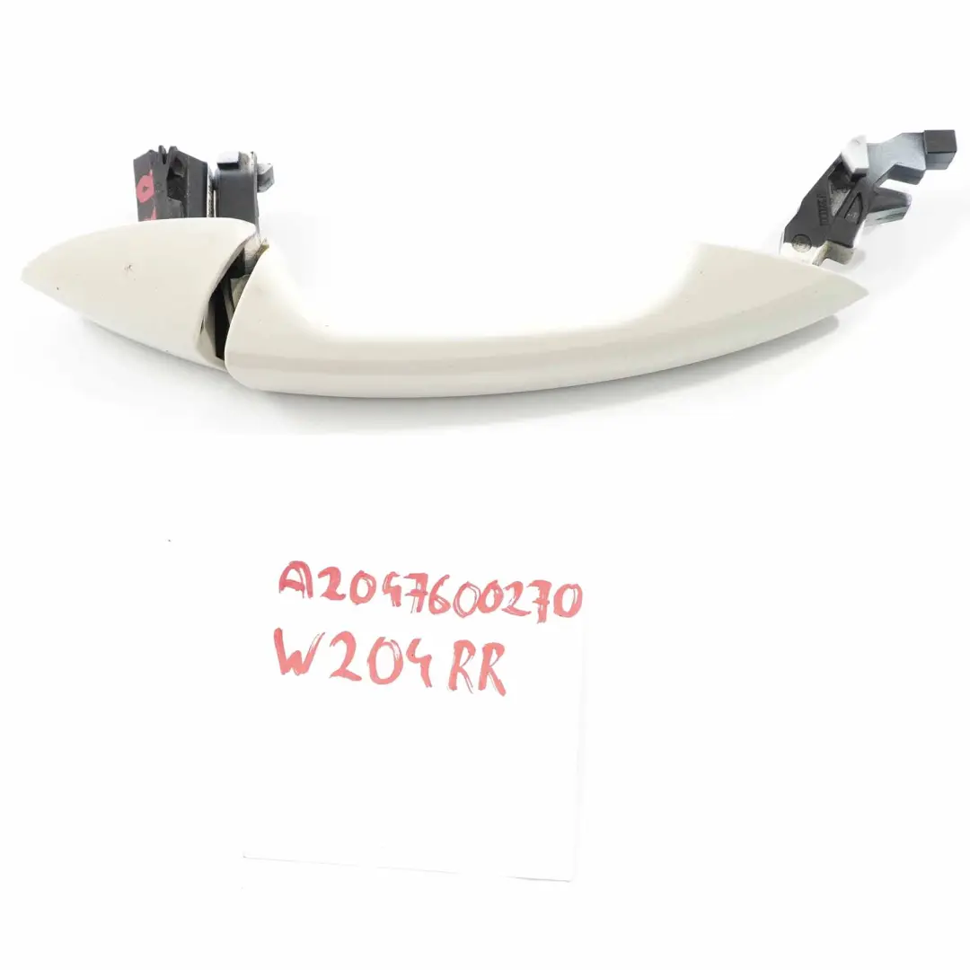  Door Handle Mercedes W176 W204 Grab Rear Right O/S Outside Calcite White - 650 - SKU A2047600270-CW - Part number A2047600270
