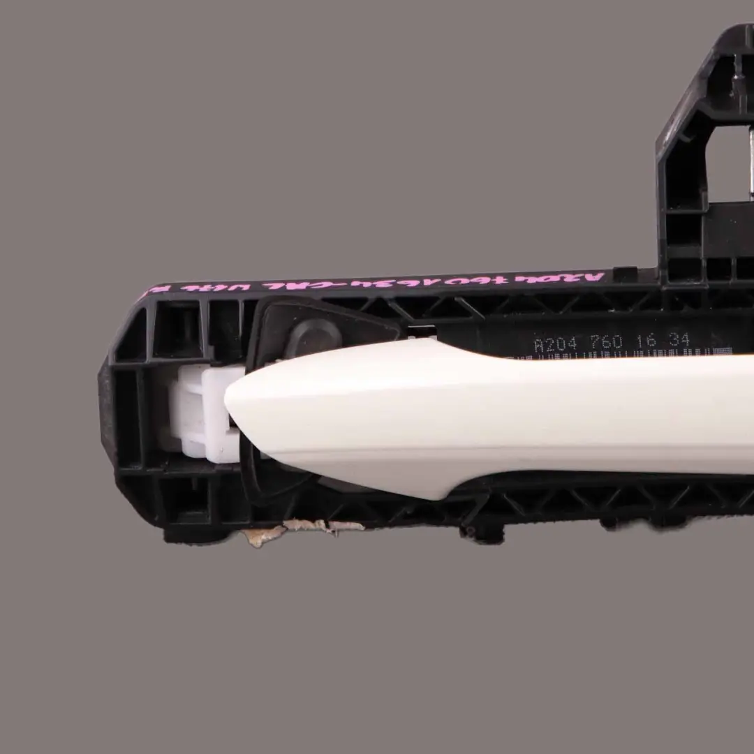  Door Handle Mercedes W176 Rear Right O/S Outside Calcite White - SKU A2047601634-CW - Part number A2047601634