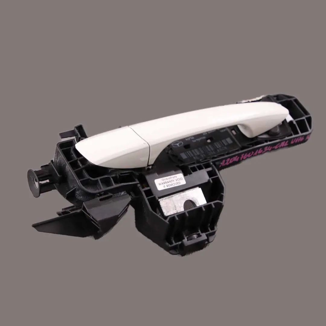 Door Handle Mercedes W176 Rear Right O/S Outside Calcite White to with Part number A2047601634 Door Handle Mercedes W176 Rear Right O/S Outside Calcite White - SKU A2047601634-CW - Part number A2047601634