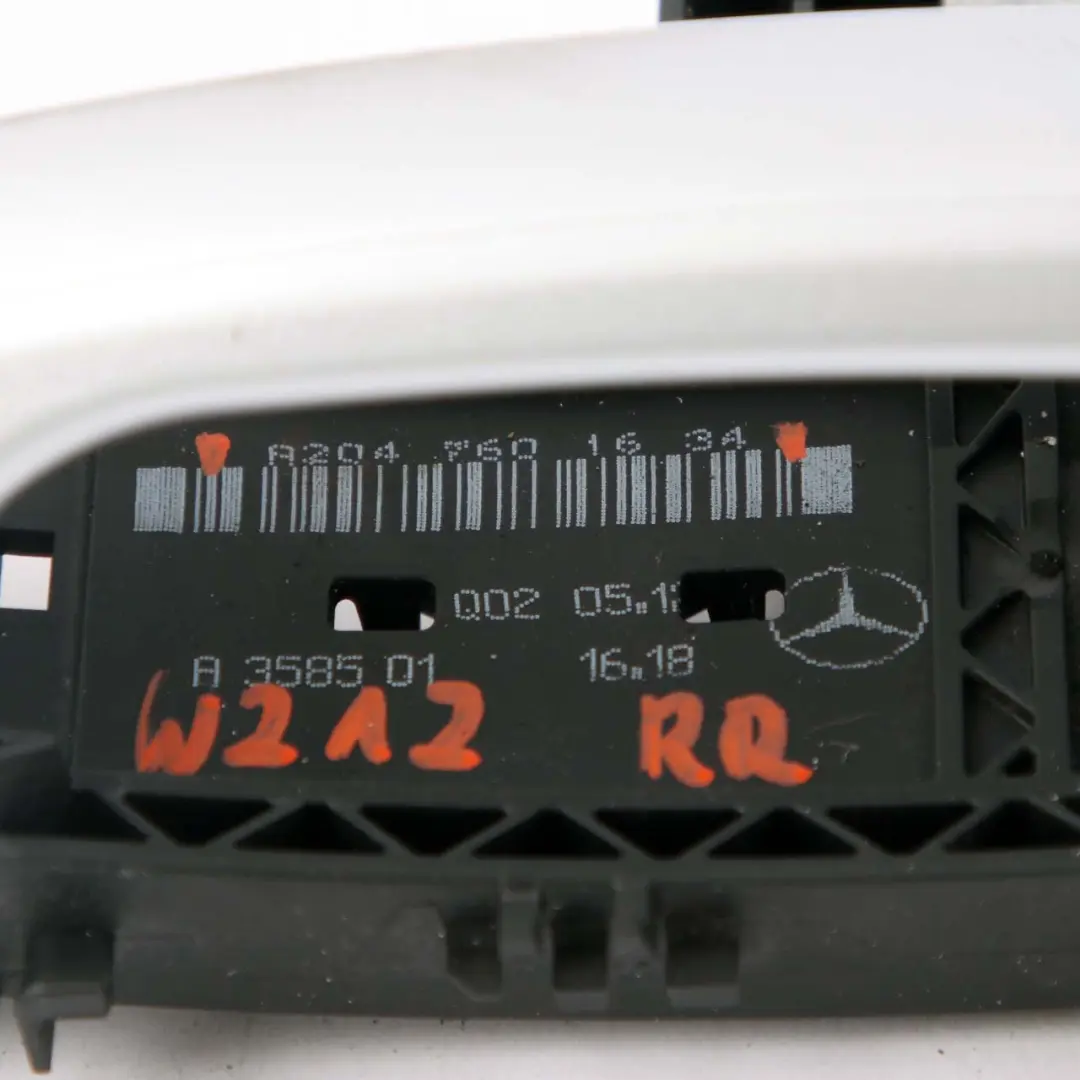 Door Handle Mercedes W204 Rear Right O/S Outside Iridium Silver Metallic 775 to with Part number A2047601634 Door Handle Mercedes W204 Rear Right O/S Outside Iridium Silver Metallic 775 - SKU A2047601634-IRS - Part number A2047601634