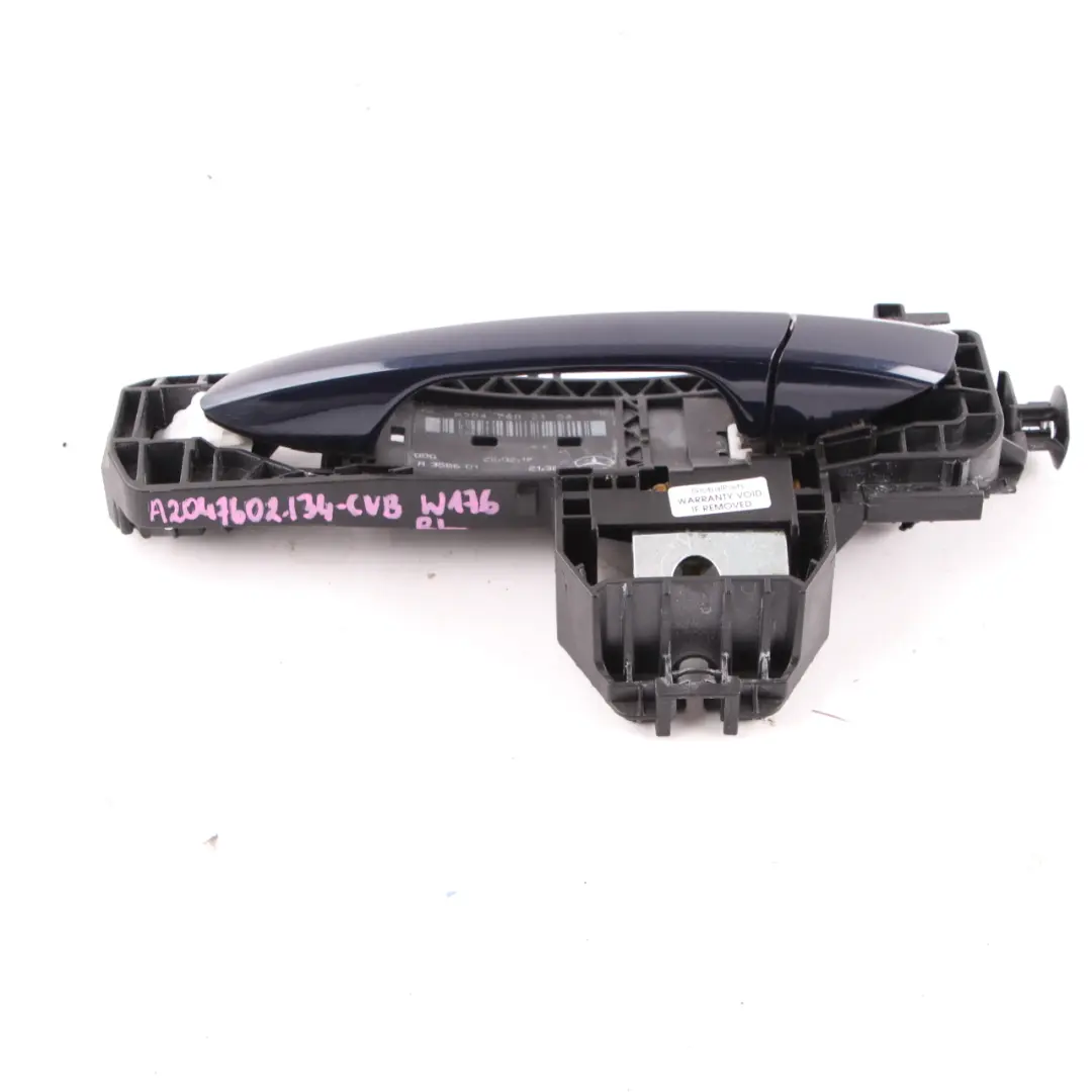 Grab Handle Rear Left Door N/S Cavansite Blue Metallic 890 to Mercedes W176 with Part number A2047602134 Mercedes W176 Grab Handle Rear Left Door N/S Cavansite Blue Metallic 890 - SKU A2047602134-CVB - Part number A2047602134