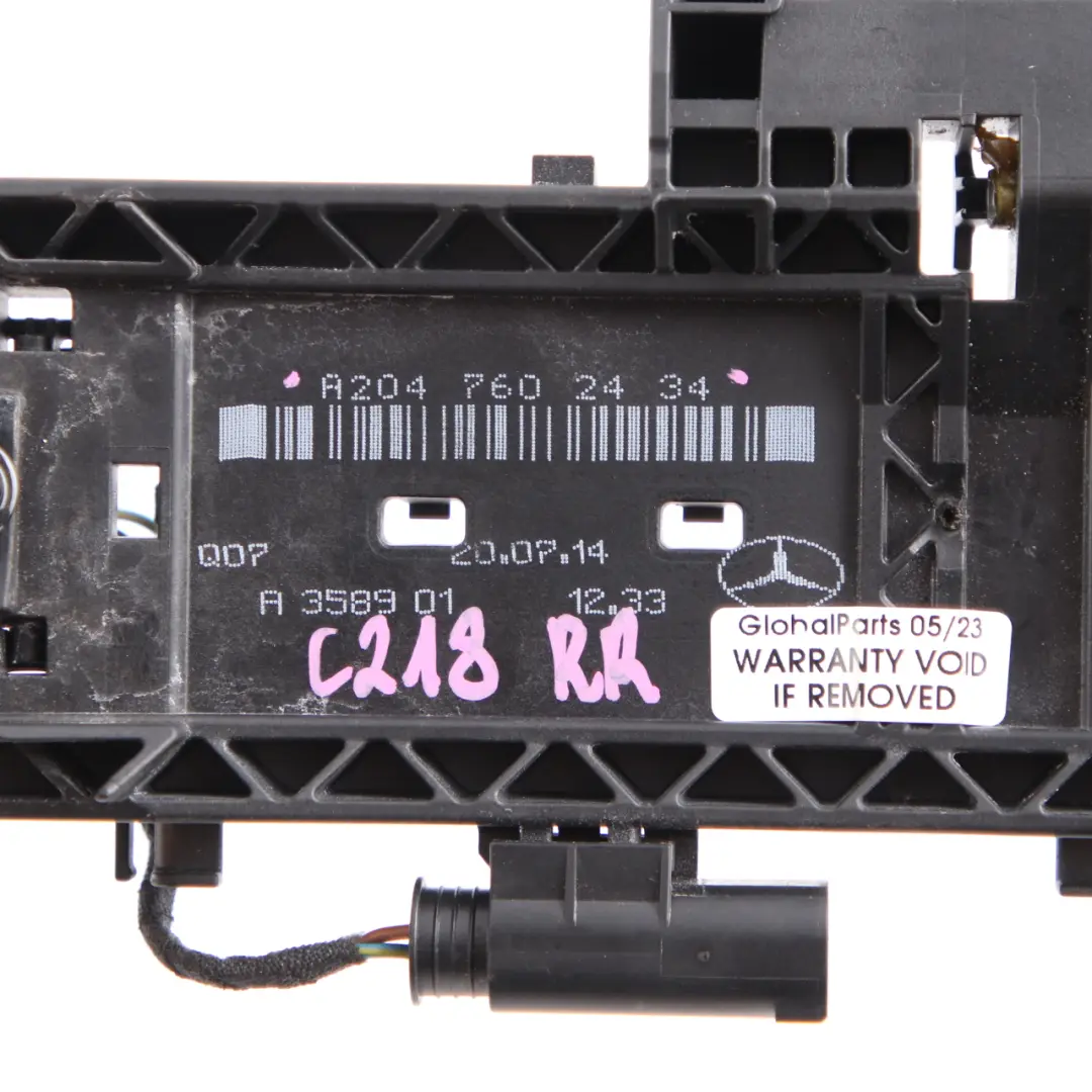 Handle Base Mercedes W176 W204 W218 Rear Right O/S Door Grab Carrier to with Part number A2047602434 Handle Base Mercedes W176 W204 W218 Rear Right O/S Door Grab Carrier - SKU A2047602434-1 - Part number A2047602434